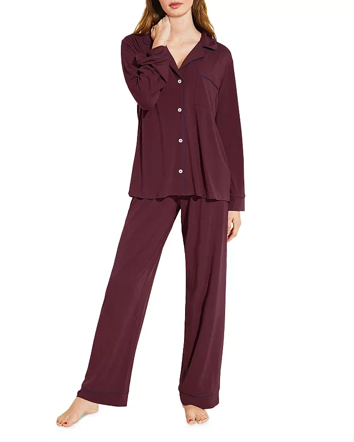 Casual Moments Women's Plus-Size Pajama V-Neck Set