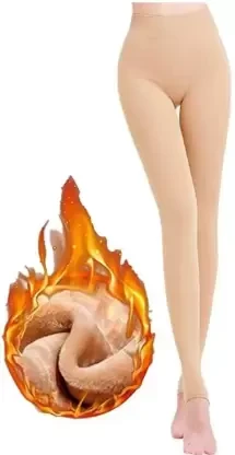 Brand: FQQF FQQF Winter Tights for 40-70 kg, Thermal, Skin Colour, Thermal Tights for Women, Lined Tights Winter for -5 ~ 10 °C (23 ~ 50 °F), skin-coloured