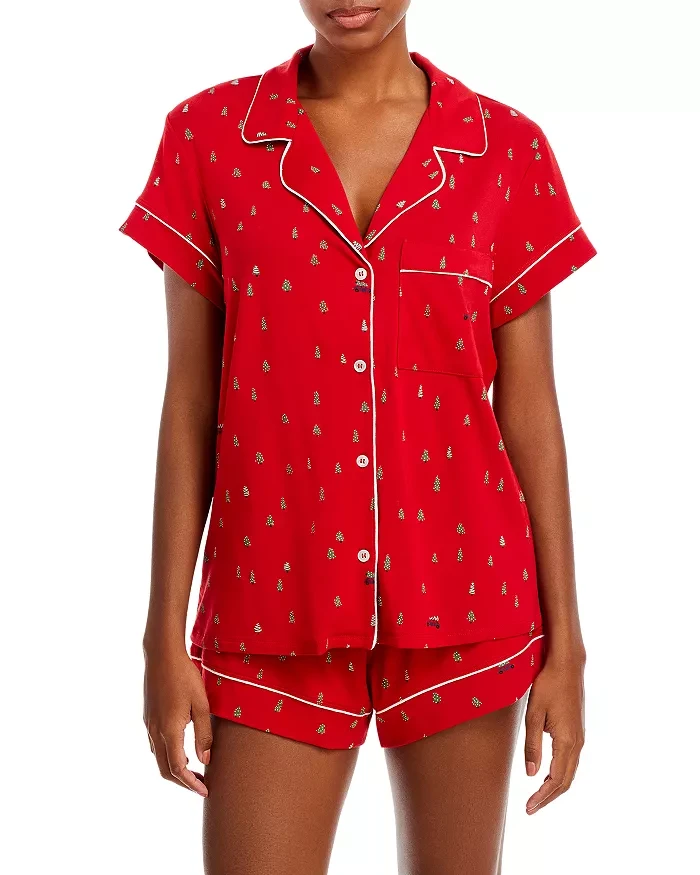ZEYO Women's Cotton Heart Printed Night Suit set of Shirt & Pajama Set 5152