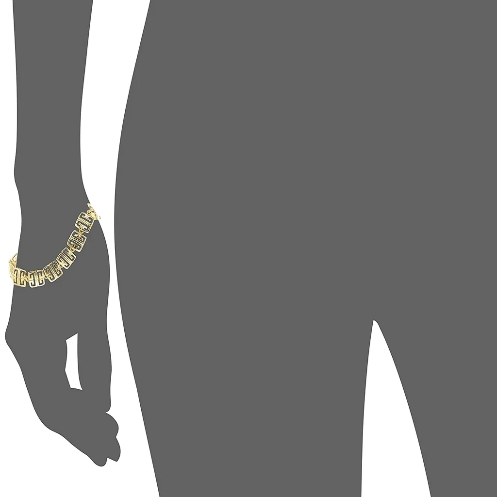 Estele 24kt Gold Plated Bedazzled Bracelet with Austrian Crystals for Women with Slipper Lock