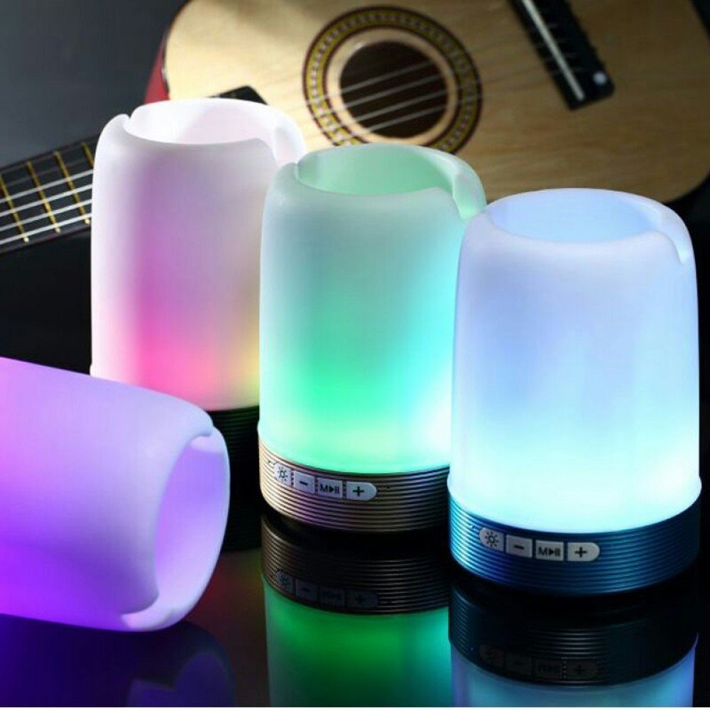 EVERNEST Wireless Night Light LED Touch Lamp Speaker with Portable Bluetooth & HiFi Speaker with Smart Color Changing Touch Control, USB Rechargeable, TWS - Multi Color