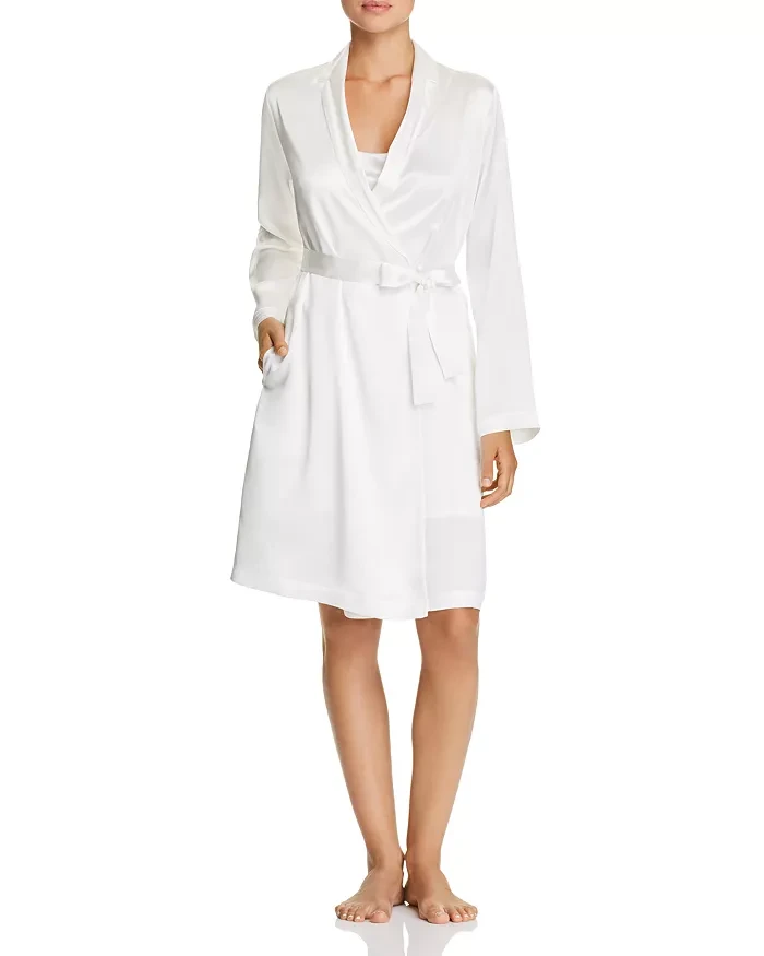 Brand: American Trends Women Kimono Robes Knee Length Women's Sleepwear Knit Bathrobe Ladies Loungewear, White, Small