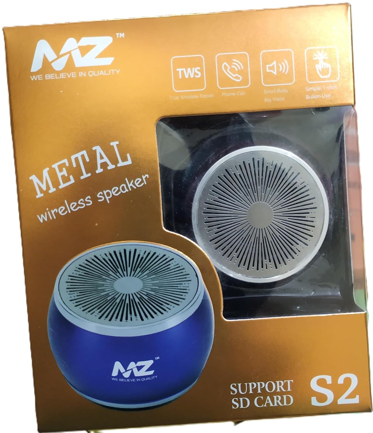 MZ M9 (Portable Bluetooth Mini Speaker) Dynamic Metal Sound with High Bass 5 W Bluetooth Speaker (Red, Stereo Channel)