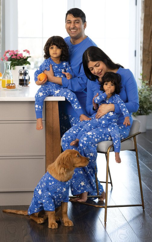 Footed Pajamas - Family Matching Snow Blizzard Day Onesies for Boys, Girls, Men, Women and Pets