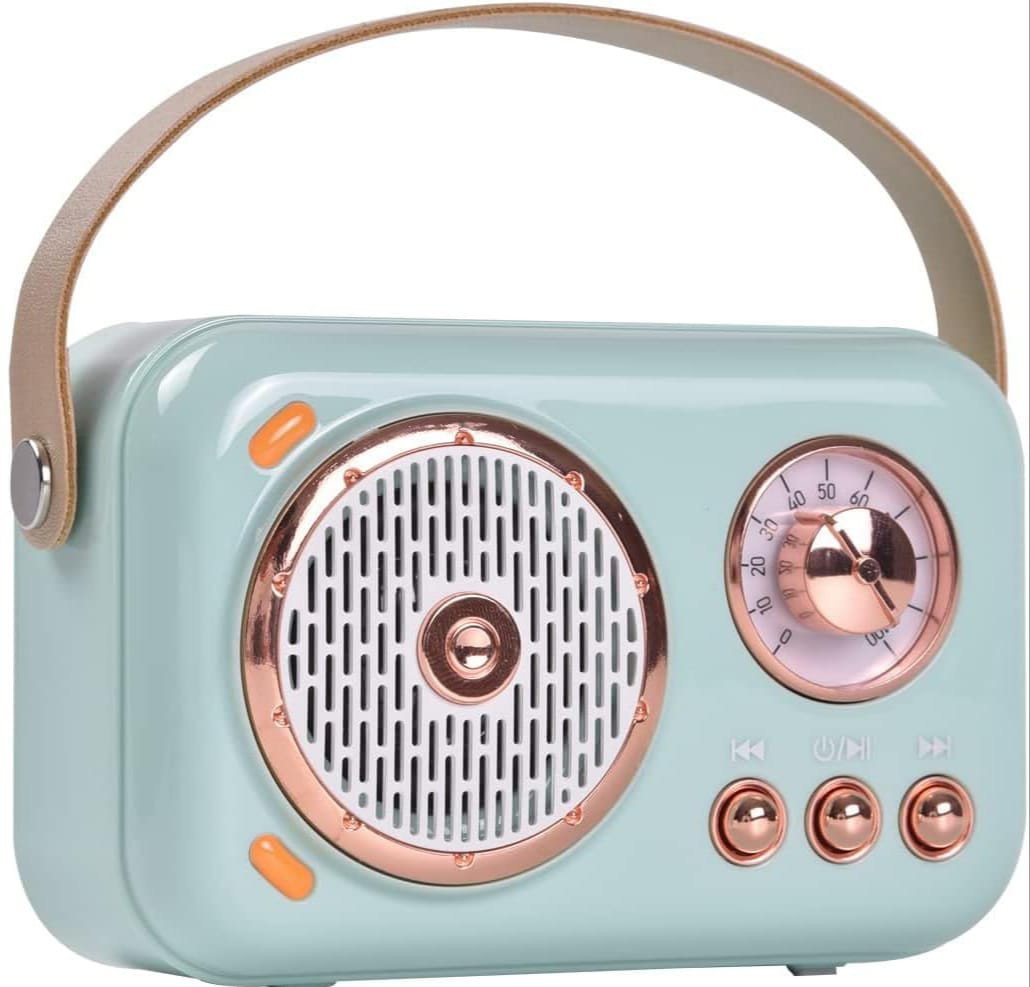 Jectse Karaoke Machine for Kids, Retro Style Mini Portable Bluetooth Speaker with Wireless Microphones, Bluetooth Karaoke Singing Machine System for Kids Adults