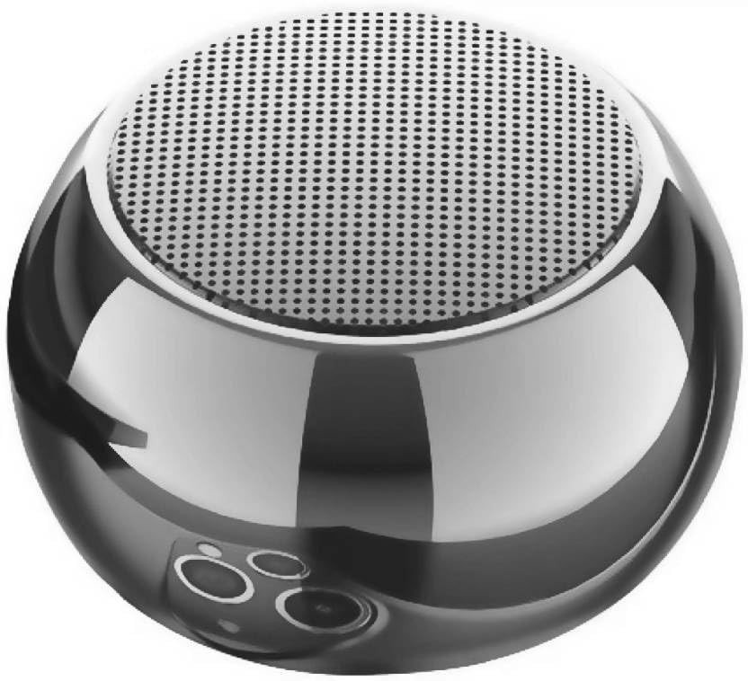 INEFABLE Mini Boost 4 Bluetooth Speaker 4D Mini Electroplating Round Steel Speaker - Multicolor - Pack of 1